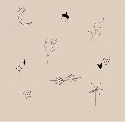 Fine Line Spiritual Tattoo, Tattoos Earthy, Flower Minimalist Tattoo, Flower Tattoo Minimalist, Small Earthy Tattoos, Ivy Tattoo, Earthy Tattoos, Basic Tattoos, Small Finger Tattoos