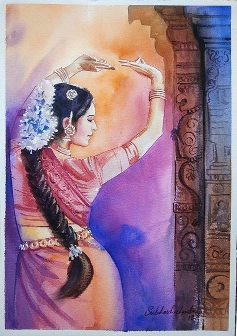 Wall Art Traditional, Mandala Home Decor, Dance Painting, Indian Traditional Paintings, Modern Indian Art, Dancer Painting, Dancing Drawings, Indian Art Gallery, Indian Mandala