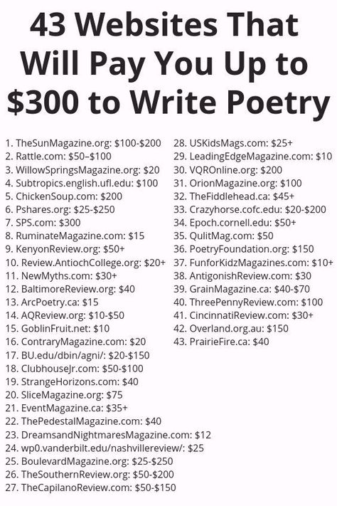 Websites That Pay You To Write, Websites To Make Money, Write Poetry, You Poem, Legit Work From Home, Life Hacks Websites, Vie Motivation, Money Making Jobs, Money Making Hacks