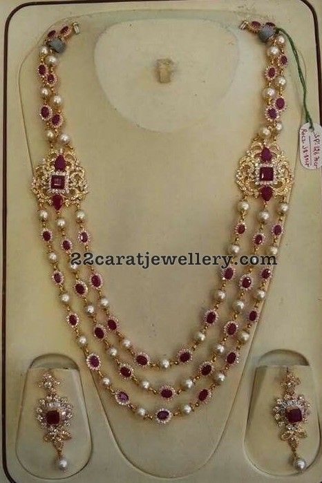 Ruby Layered Necklace Indian, Three Layer Necklace Gold Indian, Necklace Gold Indian, Layer Necklace Gold, Three Layer Necklace, Layered Jewellery, Antique Necklace Gold, Marriage Jewellery, Terracotta Jewellery Designs