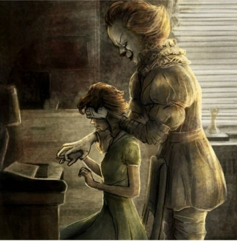 Pennywise and bev Pennywise X Beverly, Pennywise Wallpaper, Pictures From Movies, Horror Villians, Es Pennywise, Bill Skarsgard Pennywise, Best Halloween Movies, Beverly Marsh, Clown Horror