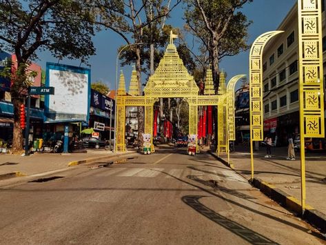 Khmer New Year Decorations at Siem Reap City Khmer New Year Decoration, Khmer New Year, New Year Decorations, New Year Decoration, Siem Reap, New Year Decor, New Years Decorations, Quick Saves