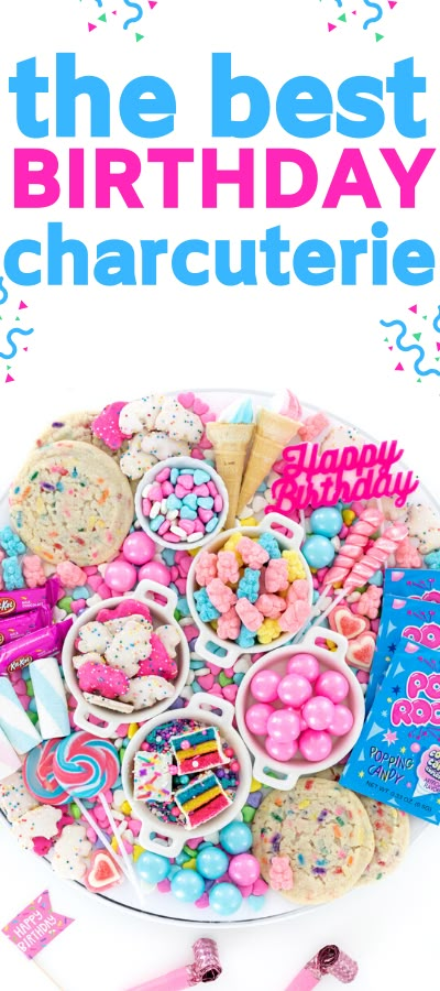 Dessert board to celebrate birthdays with pastel themed candy charcuterie. Perfect birthday cake alternative. Cake Alternatives Birthday, Birthday Candle Cookies, Candy Charcuterie Board, Perfect Birthday Cake, Candy Charcuterie, Birthday Cake Alternatives, Candy Board, Dessert Board, Birthday Snacks