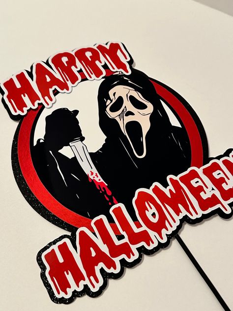 Scary Movie Cakes, Movie Cake Topper, Movie Cake, Cricut Cake, Movie Cakes, Halloween Cake Topper, Kids Themed Birthday Parties, Halloween Cake, Classic Horror Movies