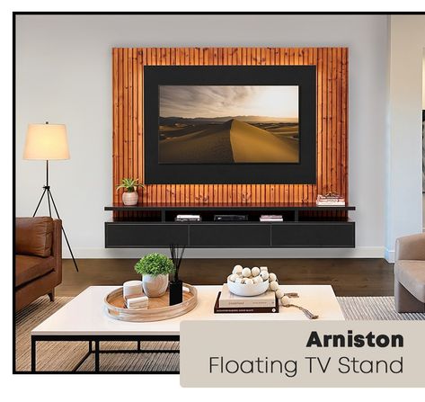 Best for your large TV, this 2,2 metre the Arniston Floating TV Stand blends natural warmth in the form of a solid slatted wooden backboard with the classy touch of black accents to truly define your living space. Wallroom products are known to withstand the test of time, making this the epitome of investing in yourself. Pair this design with a dining room solution to really bring your space to life.. Visit our website for the best pairing options tailored specifically for you. Investing In Yourself, Floating Tv Stand, Floating Tv, Large Tv, New Space, Black Accents, Tv Stand, A Dream, House Plans