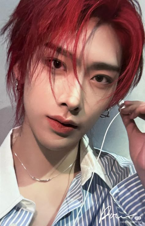 Ricky Zb1 Photocard, Red Hair Ricky, Ricky Zb1 Red Hair, Ricky Red Hair, Pretty Ricky, Shen Ricky, Zerobaseone Ricky, Shen Quanrui, Ricky Shen