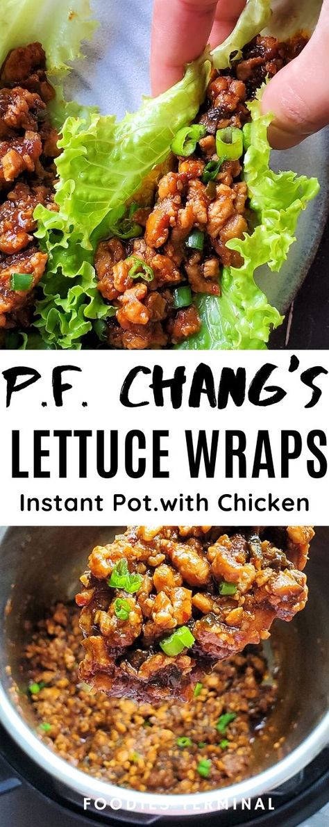 Easy Chicken Lettuce Wraps, Lettuce Romaine, Lettuce Wraps Recipe, Asian Lettuce Wraps, Chicken Lettuce Wraps Recipe, Healthy Asian, Butter Lettuce, Lettuce Wrap Recipes, Best Instant Pot Recipe