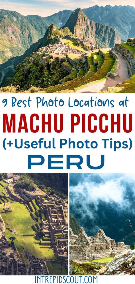 Machu Picchu Photography, Huayna Picchu, Peru Travel Guide, Peru Travel, Pack Your Bags, South America Travel, Location Photography, Machu Picchu, Photo Location