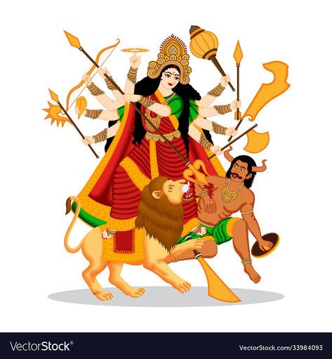 Navratri Maa Durga, Animation Walk Cycle, Happy Durga Puja, Durga Painting, Indian Art Gallery, Goddess Durga, Best Pose For Photoshoot, Maa Durga, Krishna Painting