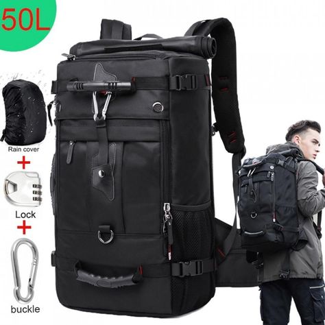 KAKA 50L Waterproof Travel Backpack Men Women Multifunction 17.3 Laptop Backpacks Male outdoor Luggage Bag mochilas Best quality $113.02  Shop Now Active link in BIO  #sherrymart #onlineshopping #fashion #shopping #onlineshop #style #onlineboutique #onlinestore #shoppingonline #online #instafashion #fashionblogger #shop #fashionista #sale #accessories #instagood #instagram #saree #dress #boutique #onlinebusiness #shoponline #dresses #clothing Travel Backpack Men, Waterproof Hiking Backpack, Climbing Backpack, Mens Backpack Travel, Packing Luggage, Laptop Travel, Backpack Laptop, Cooler Look, Waterproof Backpack