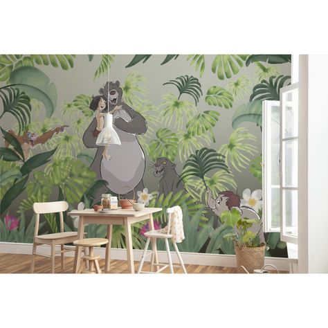 Try this photo wallpaper for cosiness, calmness and relaxation! Balu has his claws out and likes to make his friends laugh in the jungle. Jungle Book Nursery, Disney Mural, Book Bedroom, Books Kids Room, Jungle Bedroom, Jungle Wall Mural, Jungle Book Disney, Jungle Mural, Jungle Wall