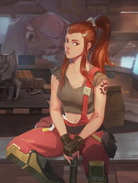 Brigitte Lindholm Fanart, Brigitte Fanart Overwatch, Bridget Overwatch, Brigitte Fanart, Brigitte Ow, Brigitte Cosplay, Character Goals, Brigitte Lindholm, Brigitte Overwatch