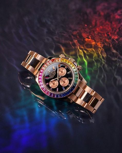 Rolex Rainbow Daytona, Rolex Rainbow, Rolex Daytona Rainbow, Stylish Men Casual, Luxury Timepieces, Watch For Men, Rolex Daytona, Beautiful Watches, Luxury Life