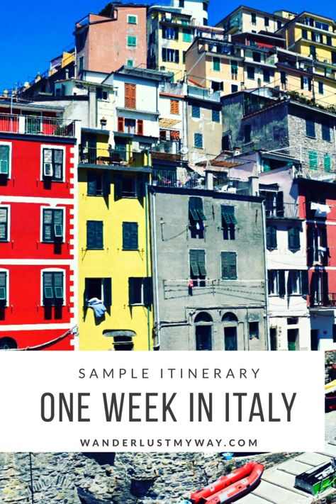 Sample Itinerary: One Week in Italy - Wanderlust, My Way One Week In Italy, Week In Italy, Where To Go In Italy, Trip To Europe, Pinterest Group, Group Travel, Travel Board, Planning A Trip, What To Eat