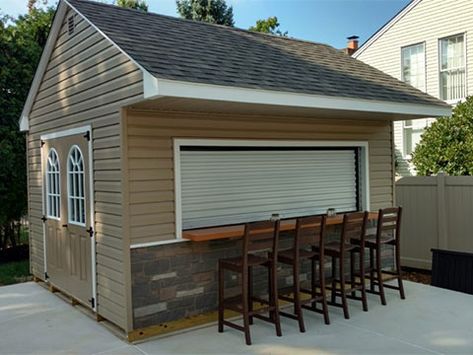 Pavilions, Sunrooms, Bar Sheds & Sunrooms | Oaktree Sheds & Gazebos Backyard Shed Bar Ideas, Backyard Bar Shed, Shed Bar Ideas, Backyard Pub, Party Shed, Rubbermaid Storage, Pool House Shed, Pool Shed, Bar Shed