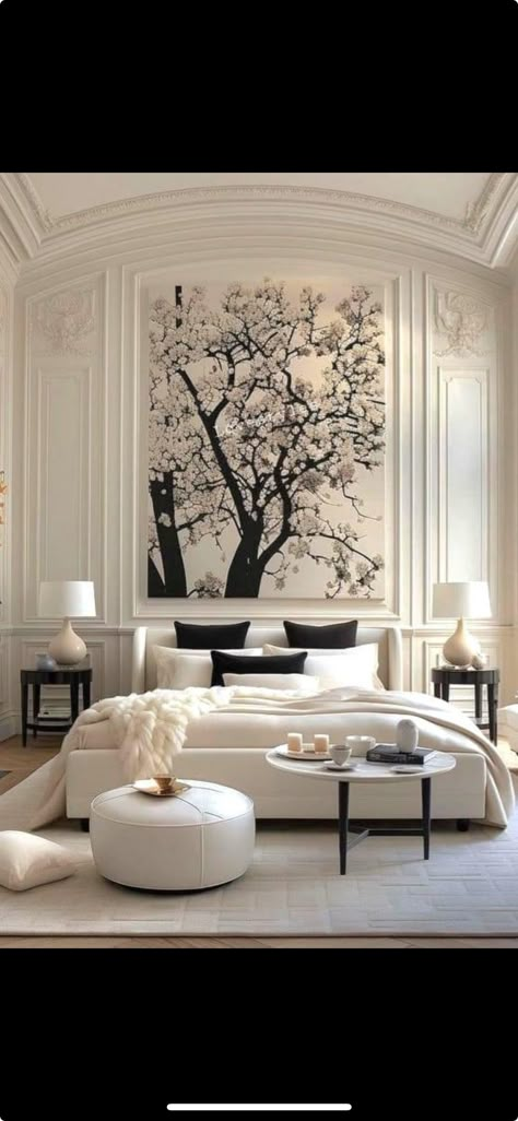 Royal House Decor, Parisian Bedroom Aesthetic, Indochine Bedroom, Luxury Bedroom Design, Gorgeous Bedrooms, Dream House Interior, Master Bedrooms Decor, Room Ideas Bedroom, Home Room Design