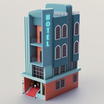 Low Poly Building, Interior Design Portfolio Layout, Isometric Drawing, City Layout, Isometric Art, Isometric Design, Sims House Design, Low Poly Art, 3d Building