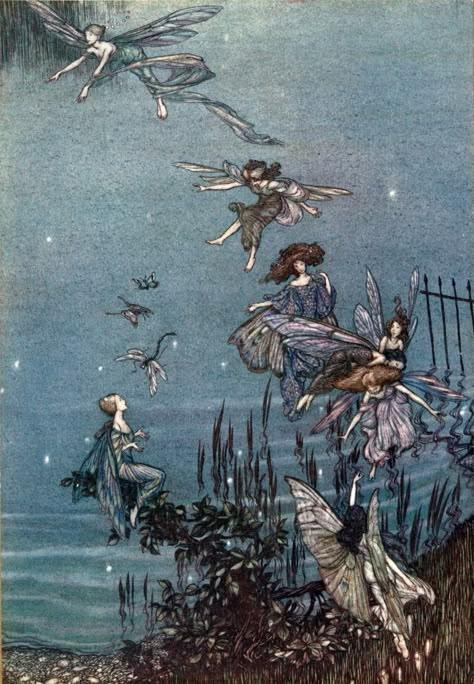 Earthy Drawings, Victorian Fairy, Ethereal Fairy, She Was A Fairy, Haida Art, Fairy Paintings, Fairies Dancing, Fantasy Fairies, Arthur Rackham