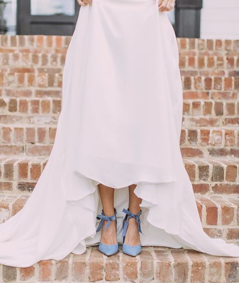 Wedding Shoes Bride Colorful, Colourful Wedding Shoes, 007 Wedding, Bridal Soiree, Old New Borrowed Blue, Colorful Wedding Shoes, Blue White Weddings, Wedding Shoes Bride, Wedding Colors Blue