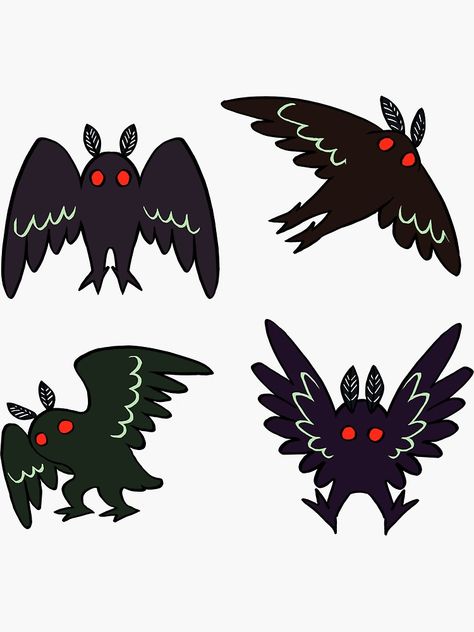 Mothman Sketch, Mothman Drawing, Mothman Cute, Mothman Tattoo, Moth Man, Funny Tattoo, Cute Moth, Traditional Tattoo Designs, Spooky Tattoos