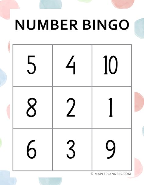 Number Bingo Preschool 1-10 Free Printable, Number Bingo Preschool 1-10 Free, Number Bingo Preschool 1-10, Number Bingo 1-20 Free Printable, Number Cards 1-10 Printable Free, Number Games For Preschool, Number Games Preschool, Number Recognition Preschool, Bingo Printable Free