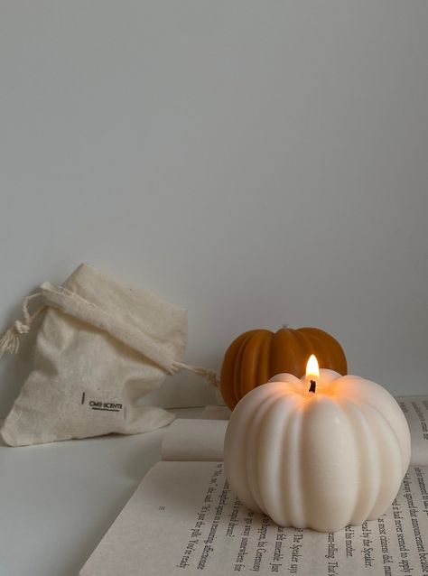 Enchance your Autumn decor with this scented Pumpkin candle set. It not only adds to the aesthetic of any home but it also freshens up each room. The pumpkin set includes two pumpkin candles which are primarily created for home decoration but can also be burned. It includes: - 1 white pumpkin - 1 orange pumpkin Each candle is hand poured which makes it truly one of a kind. The candles are made from 100% soy wax and non-toxic fragrance oils. #fall