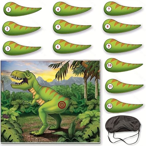 Faster shipping. Better service Dinosaur Party Games, Beach Party Games, Dinosaur Game, Princess Party Games, Pin The Tail, Dinner Party Games, Dinosaur Party Supplies, Dinosaur Games, Dinosaur Themed Birthday Party