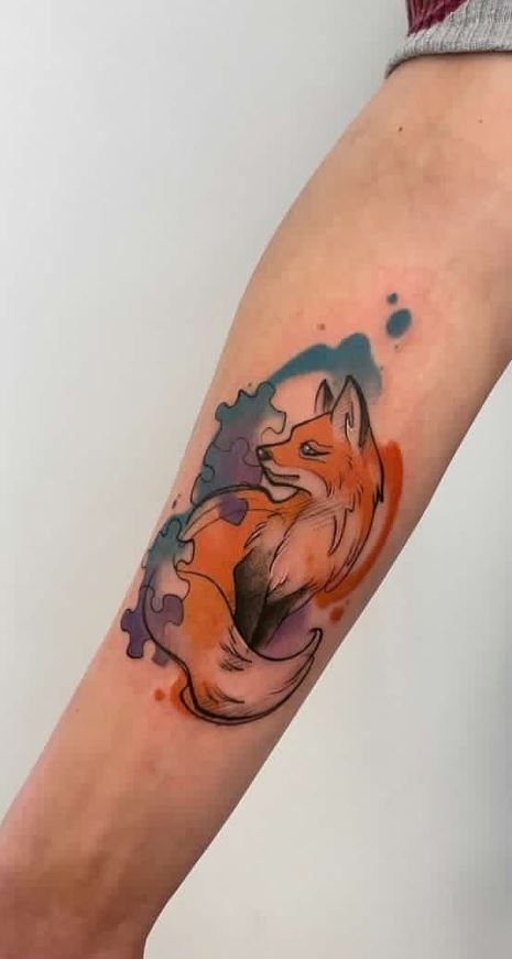 << Check out more Fox Tattoos, Ideas and Meanings #tattoomenow #tattooideas #tattoodesigns #tattoos #fox #animal Fox Tattoo Meaning, Red Fox Tattoos, Japanese Mask Tattoo, Fox Tattoo Design, Fox Tattoo, New Tattoo, Popular Tattoos, Minimal Tattoo, Mini Tattoos