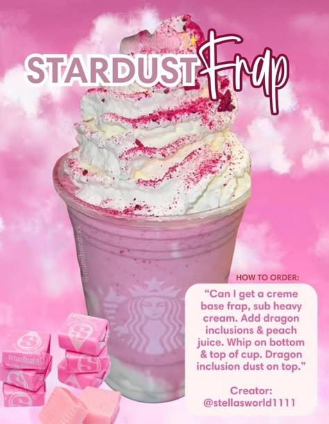 Sanrio Starbucks Drink Orders, Starbucks Copycat Recipes Drinks, Starbucks Halloween Drinks, Drinks Art, Starbucks Drink Menu, Starbucks Secret Menu Recipes, Fun Drink Recipe, Cold Starbucks Drinks, Starbucks Order