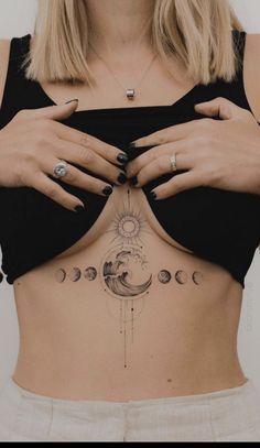 Underboob Tattoo Designs, Tattoos Arm, Boho Tattoos, Girls Tattoo, Muster Tattoos, Jesus Tattoo, Chest Tattoos For Women, Feminine Tattoo, Cute Tattoos For Women