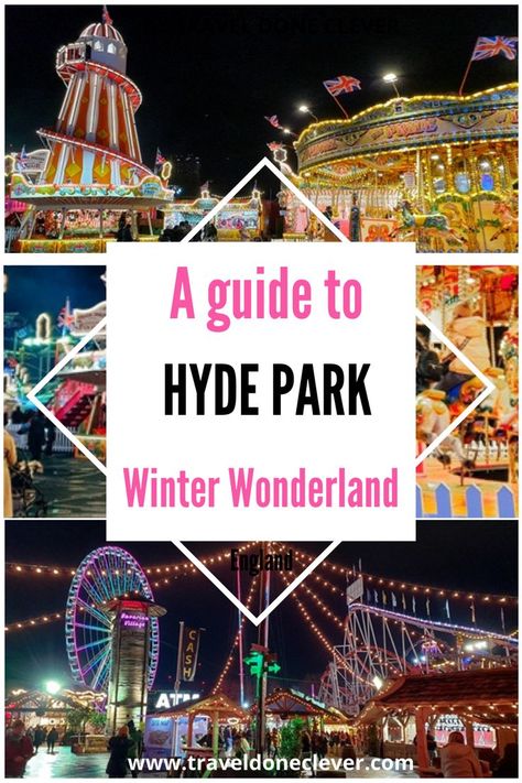 A guide to Hyde Park Winter Wonderland. Winter Wonderland in London. Christmas Markets in London. Hyde Park London Christmas, London Travel Winter, Winter Wonderland Hyde Park London, London For Christmas, Hyde Park Winter Wonderland, New Years In London, Hyde Park Christmas, London Xmas, Winter Wonderland Hyde Park