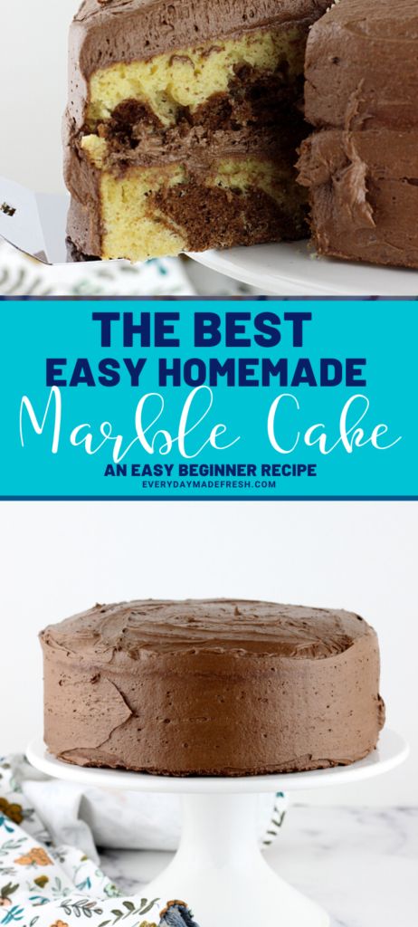 Homemade Marble Cake, Marble Cake Recipe, Holiday Dinner Recipes, Marble Cake Recipes, Chicory Recipe, Plain Cake, Desert Ideas, Easy Recipes For Beginners, Chocolate Buttercream Frosting