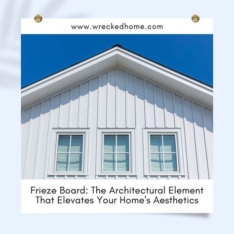 The frieze board is an essential yet often overlooked architectural feature that plays a significant role in home design. Let's dive into what a frieze board is and how it enhances your home's aesthetics: What Is a Frieze Board? ⚫ A frieze board is a horizontal band or trim that runs horizontally along the upper part of an exterior wall, just below the roofline. In Construction, Home Design, Trim, Exterior, Band, Design