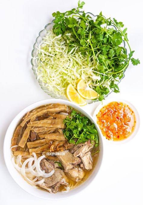 Vietnamese Duck Noodle Soup with Bamboo Shoots Bun Mang Vit, Duck Noodle Soup, Vicky Pham, Vietnamese Noodle Soup, Easy Vietnamese Recipes, Home Cooking Recipes, Rice Noodle Soups, Vietnamese Noodles, Duck Soup