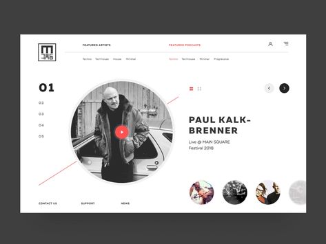 Techno inspired music platform by Evgeny Ryzhakov on Dribbble Music Layout, Minimal Website Design, Web Design Quotes, Design Quote, Music Web, Webpage Design, Web Graphic Design, Responsive Web Design, Newsletter Design