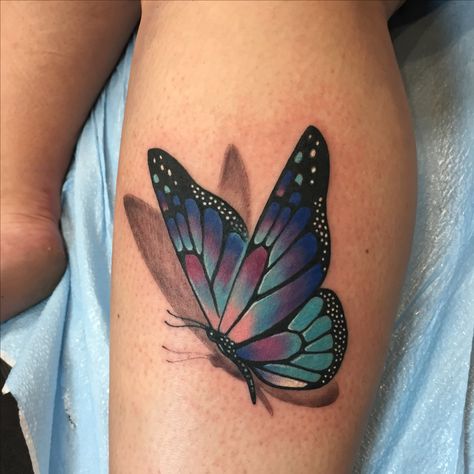 Butterfly Realistic Butterfly Tattoo, Celtic Tattoo Symbols, Colorful Butterfly Tattoo, 3d Butterfly Tattoo, Butterfly Wrist Tattoo, Butterfly Tattoos For Women, Skeleton Hand Tattoo, Inspiration Tattoos, Butterfly Tattoos