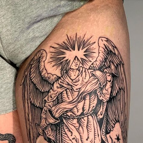 Paraschos A. on Instagram: "Did this back in October during my guest at @black.volt in Nicosia, Cyprus 🇨🇾 “Temperance” for Stephanie. Thank you for trusting me once again. #engraverstattoo #engravingtattoo #medievaltattoo #blackvolt #honesttattoo" Engrave Tattoo, Temperance Tattoo, Est. Tattoo, Medieval Tattoo, Engraving Tattoo, Nicosia Cyprus, Tat Ideas, S Tattoo, Cyprus