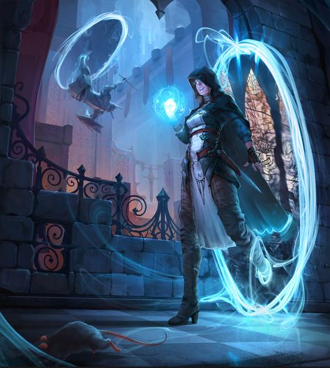 Magic Engineer Fantasy Art, Magic Machine Fantasy Art, Portal Superpower, Portal Powers, Magic Concept Art, Time Powers, Portal Painting, Portal Magic, Mage Art