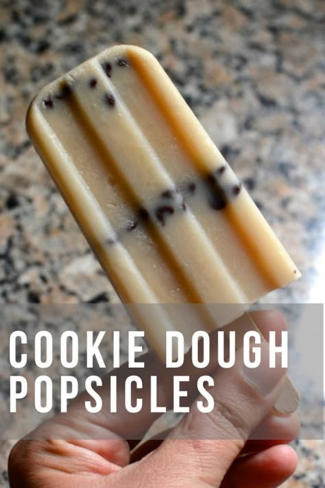 Cookie dough popsicles | living on grace Cookie Dough Popsicles, Parents With Child, Sarah Stage, Healthy Popsicle Recipes, Ice Pop Recipes, Healthy Popsicles, Summer Sweets, Homemade Popsicles, Cold Treats