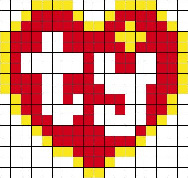 Ty Perler Beads, Candy Perler Bead Patterns, Red Perler Bead Patterns, Smiling Friends Perler Bead, Heart Perler Bead Patterns, Kandi Patterns Templates, Small Perler Bead Patterns, Alt Crafts, Pearled Bead