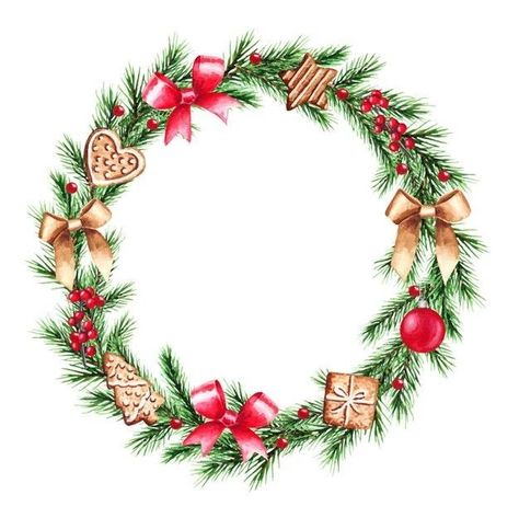 Png Decoration, Christmas Wreath Illustration, Watercolor Christmas Wreath, Christmas Wreath Clipart, Wreath Illustration, Wreath Clipart, Christmas Bouquet, Holiday Png, Christmas Flyer