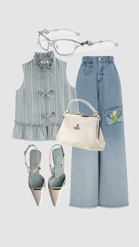 #saturday #outfitinspo #ootdinspo #gucci #alexanderwang #gentlemonster #viviannewestwood New Era Outfit, Saturday Outfit, Modesty Outfits, Summer Spring Outfits, Style Moodboard, College Fits, Work Fits, Muslimah Fashion Outfits, Ootd Ideas