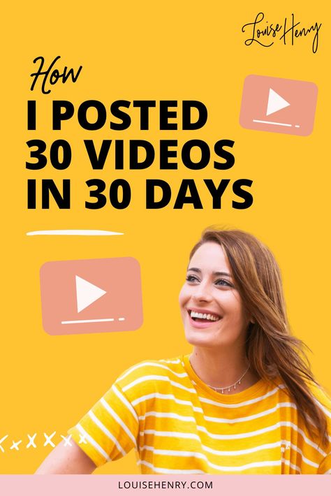 How I posted 30 videos in 30 days to my YouTube channel. In this post, I show you how I was able to create tons of content for 30 days of YouTube videos. Youtuber Tips, Headline Ideas, Youtube Growth, Social Media Marketing Strategies, Video Content Marketing, Content Marketing Tools, Content Marketing Plan, Youtube Tips, Entrepreneur Advice