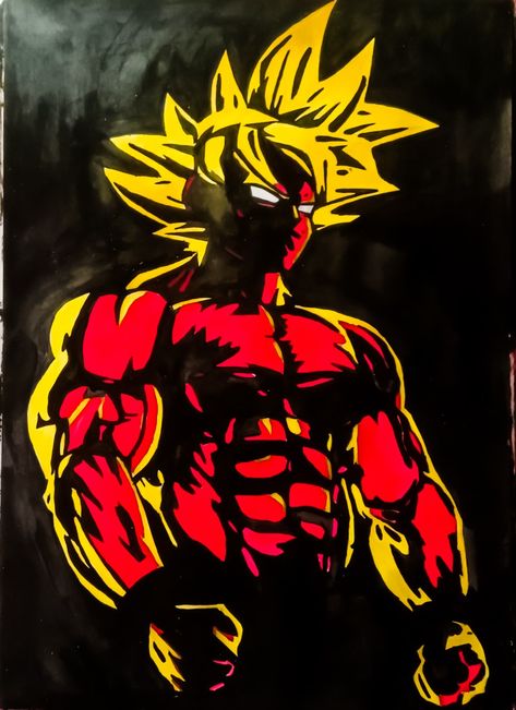 Mastered Ultra Instinct Goku, How To Draw Goku, Mastered Ultra Instinct, Drawing Goku, Draw Goku, Colours Drawing, Buu Dbz, Goku Super Saiyan Blue, Ultra Instinct Goku