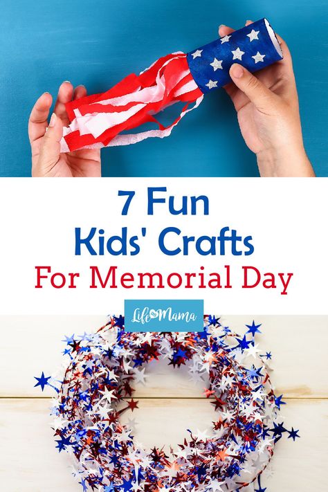 These patriotic crafts are fun and the perfect way for your kiddos to spend their Memorial Day at home. Most of these can also be used for the 4th of July as well! | #lifeasmama #memorialday #kidscrafts #diy #kidsactivities #activities #crafts Memorial Day Crafts For Kids, Patriotic Crafts For Kids, Memorial Day Crafts, Labor Day Crafts, Memorial Day Activities, American Flag Crafts, Summertime Crafts, Flag Crafts, Easy Art Projects