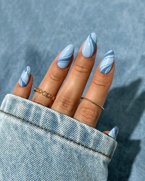 Cruise Nails Designs, Nosey People, Cruise Nails, Hoco Nails, Blue And White Nails, Blue Gel Nails, Aesthetic Nail, Animal Reference, Colorful Nail