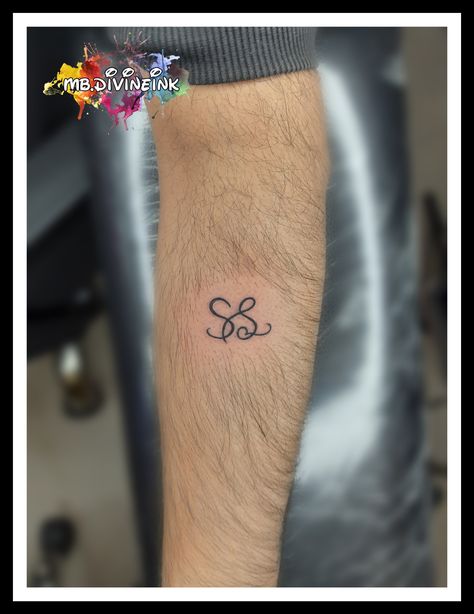 S alphabet tattoo, S initial tattoo, S tattoo, Double S tattoo, Forearm tattoo, Minimal tattoo, Small tattoo, Name tattoo, Tattoo, Tattoo design, Tattoo ideas INSTAGRAM:- www.instagram.com/mb.divineink Double S Tattoo Letter Design, S Alphabet Tattoo, S Initial Tattoo, S Name Tattoo, Alphabet Tattoo, Tattoo S, Tattoo Design Tattoo, Tattoo Minimal, Double S