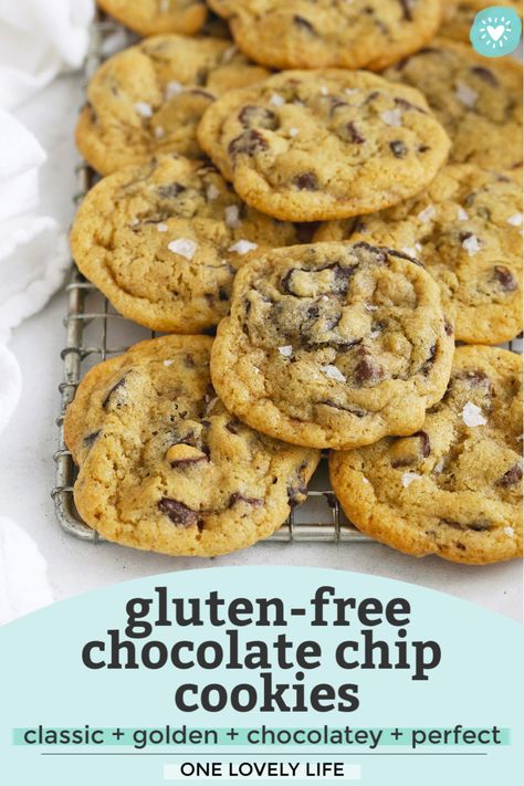 Chocolate Chip Cookies With Gluten Free Flour, Healthy Gluten Free Choc Chip Cookies, Gluten Chocolate Chip Cookies, Gooey Gluten Free Chocolate Chip Cookies, Celiac Friendly Cookies, Gluten Free Nestle Tollhouse Cookies, King Arthur Gluten Free Chocolate Chip Cookies, Gluten Free Chewy Chocolate Chip Cookies, Soft Gluten Free Chocolate Chip Cookies