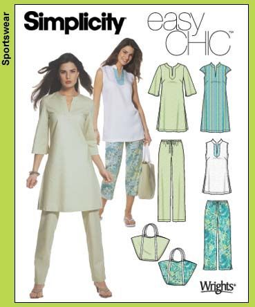 Purchase the Simplicity 5069  sewing pattern and read its pattern reviews. Find other  sewing patterns. Tunic Sewing Patterns, Patron Vintage, Kurta Patterns, Dresses By Pattern, Top Sewing, Indian Kurta, Diy Vetement, Tunic Pattern, Top Sewing Pattern