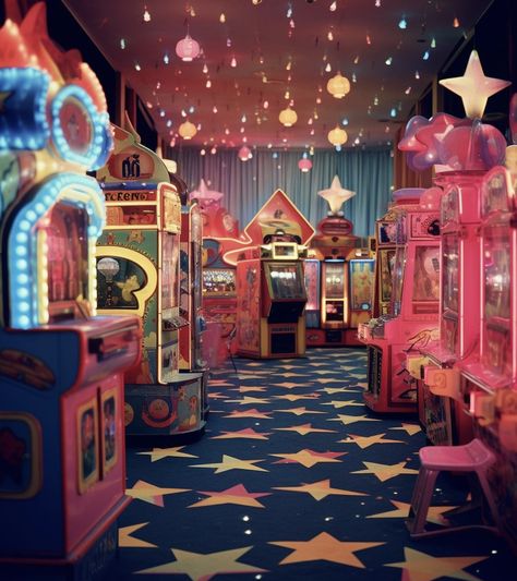 Dream Realm, Dreamcore Weirdcore, Ring Toss, Neon Aesthetic, Shooting Games, Dream Room Inspiration, Aesthetic Images, Soft Grunge, Cool Rooms